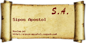 Sipos Apostol névjegykártya